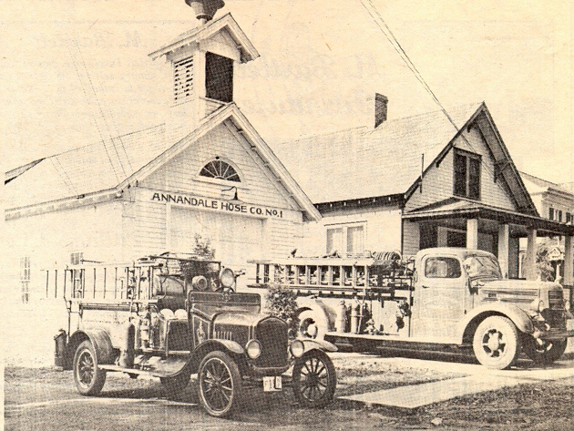 Annandale First Firehouse on West Street, Clinton Township